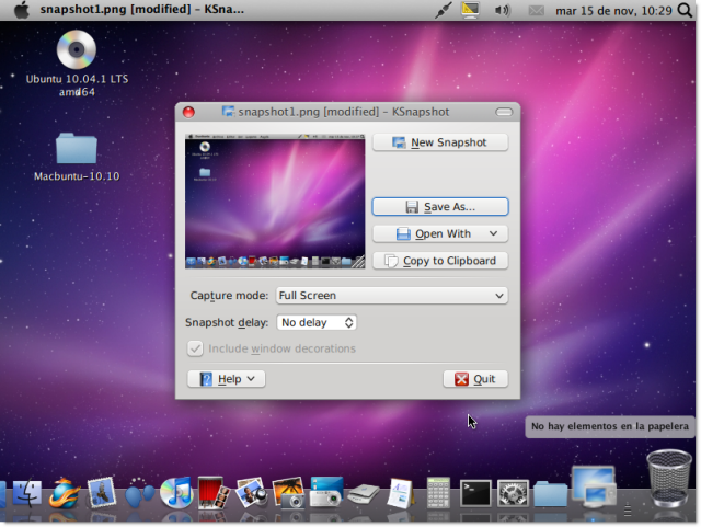 captura con ksnapshot