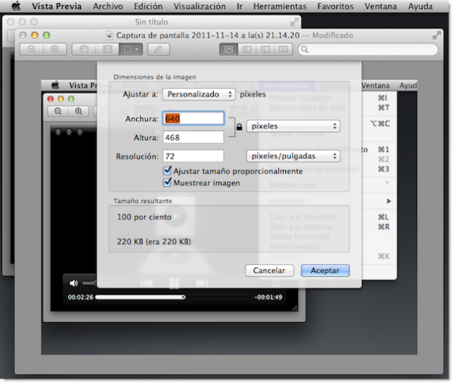 Vista previa en Mac